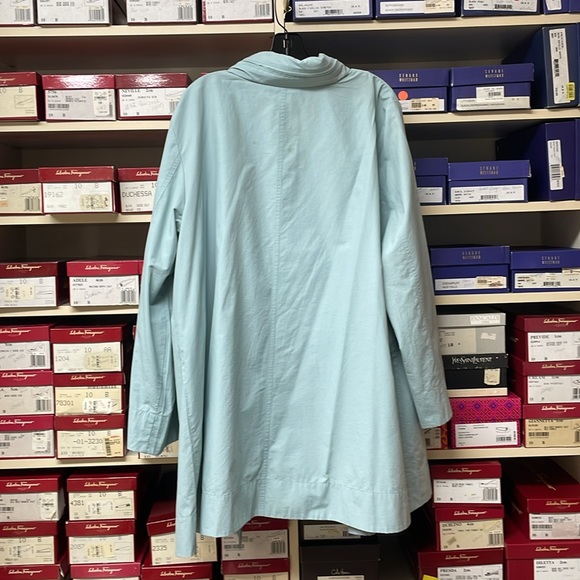 Eileen Fisher zip hood raincoat - Picture 2 of 7